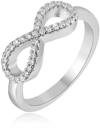 Beneto Stříbrný prsten Nekonečno AGG208 54 mm - Prsteny Prsteny s kamínkem