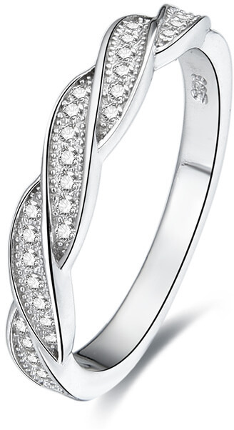 Beneto Stříbrný prsten s krystaly AGG184 50 mm - Prsteny Prsteny s kamínkem