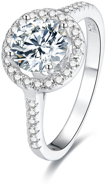 Beneto Stříbrný prsten s krystaly AGG193 50 mm - Prsteny Prsteny s kamínkem