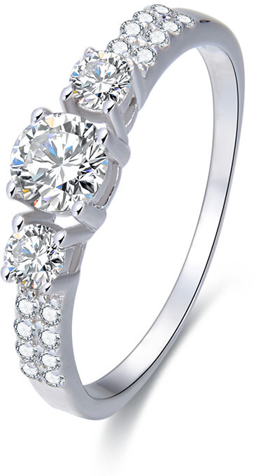 Beneto Stříbrný prsten s krystaly AGG197 50 mm - Prsteny Prsteny s kamínkem