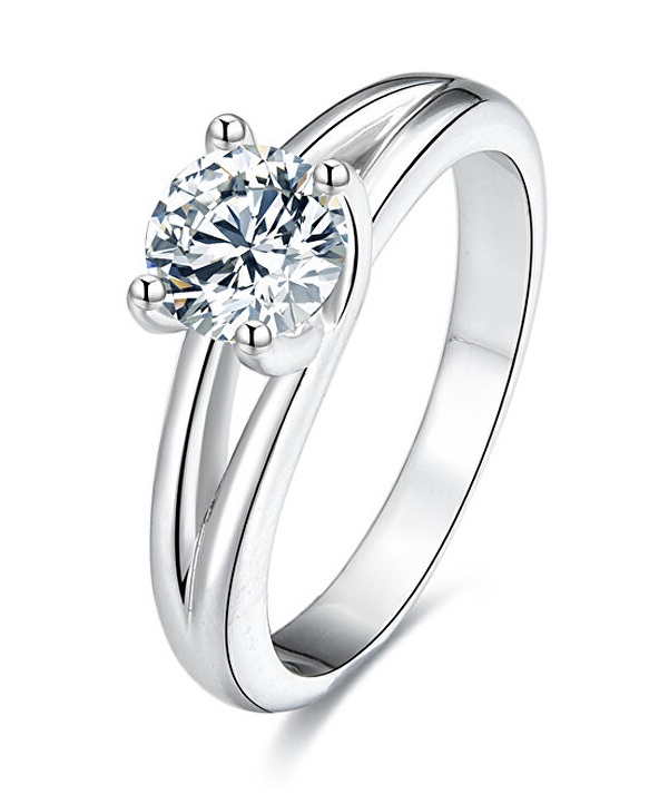 Beneto Stříbrný prsten s&nbsp;krystaly AGG198 54 mm - Prsteny Prsteny s&nbsp;kamínkem