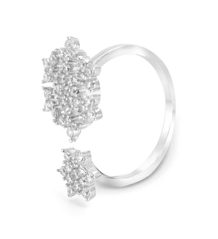 Beneto Třpytivý otevřený prsten se zirkony AGG498 - Prsteny Otevřené prsteny