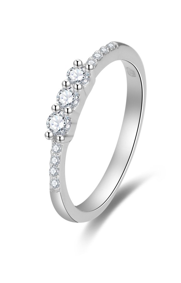 Beneto Třpytivý zásnubní prsten se zirkony AGG464 46 mm - Prsteny Prsteny s kamínkem