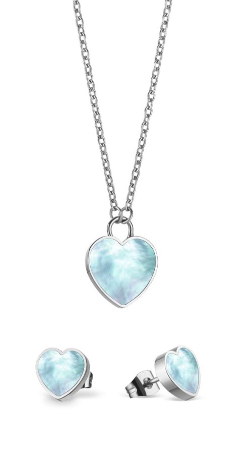 Bering Romantická sada ocelových šperků Arctic Symphony 431-715-Silver (náhrdelník, náušnice) - Náhrdelníky