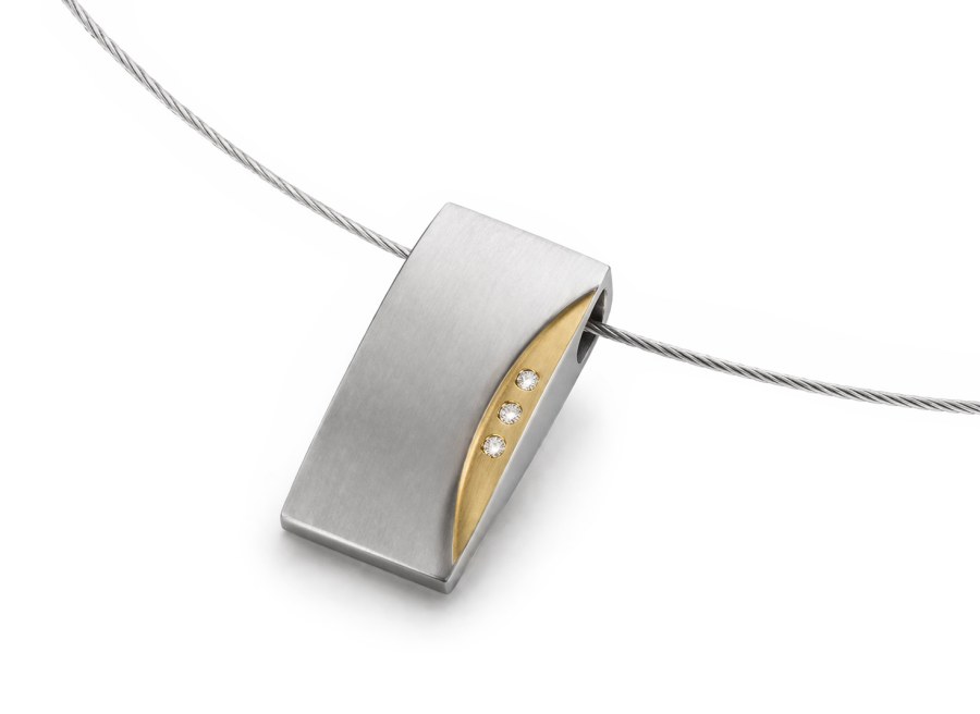 Boccia Titanium Bicolor titanový přívěsek s&nbsp;pravými diamanty 0793-04 - Přívěsky Přívěsky na řetízky