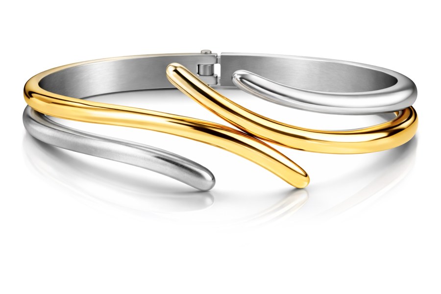 Boccia Titanium Luxusní titanový bicolor náramek 0396-03 - Náramky Pevné náramky