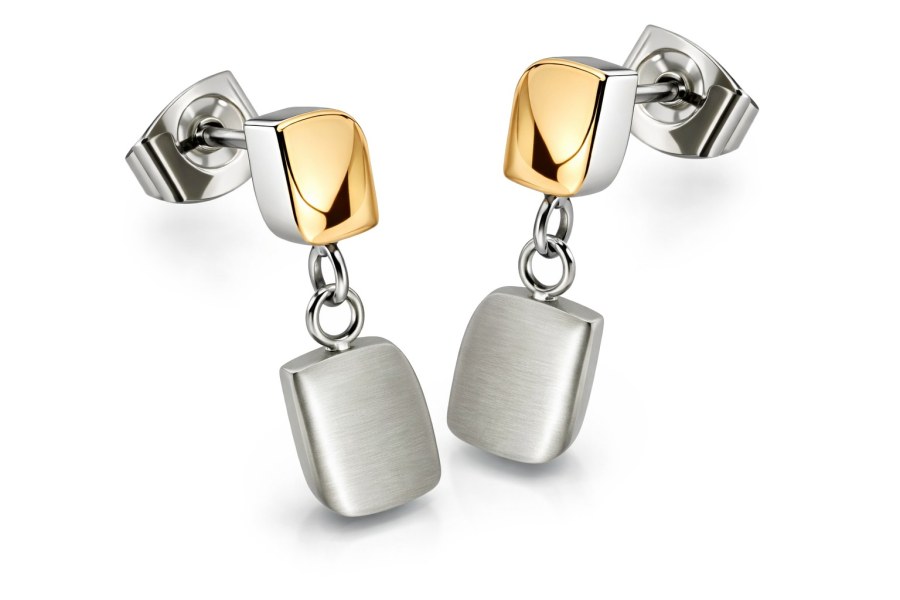 Boccia Titanium Bicolor titanové náušnice 05014-02 - Náušnice Visací náušnice