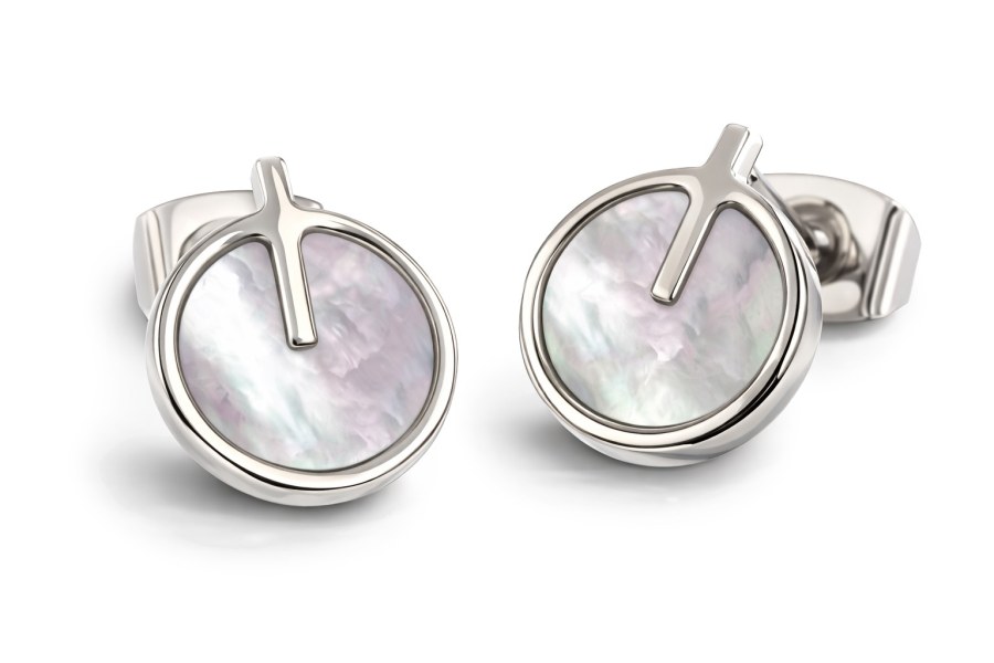 Boccia Titanium Něžné titanové náušnice s perletí 05059-01