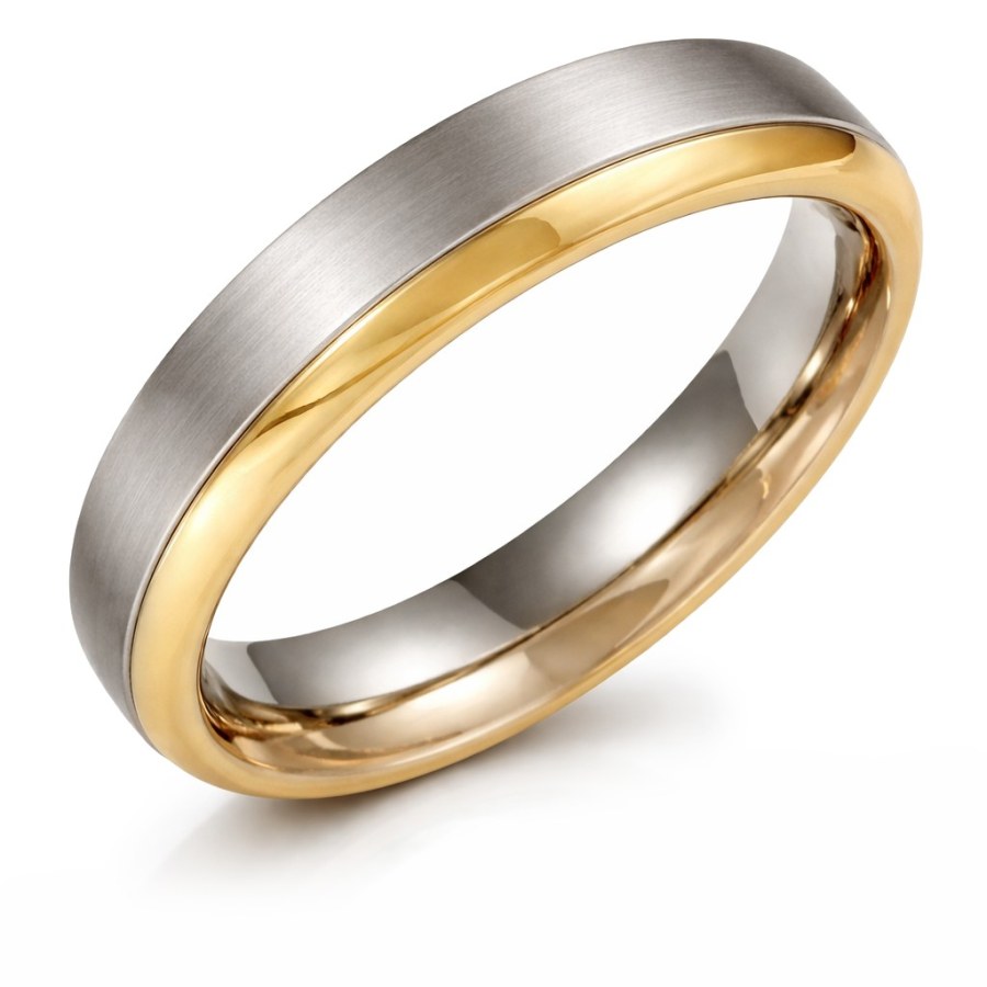 Boccia Titanium Pozlacený titanový snubní prsten 0130-08 57 mm - Prsteny Snubní prsteny Snubní prsteny bez kamínku