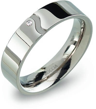 Boccia Titanium Snubní titanový prsten 0147-02 54 mm - Prsteny Snubní prsteny Snubní prsteny s kamínkem