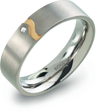 Boccia Titanium Snubní titanový prsten 0147-04 49 mm - Prsteny Snubní prsteny Snubní prsteny s kamínkem