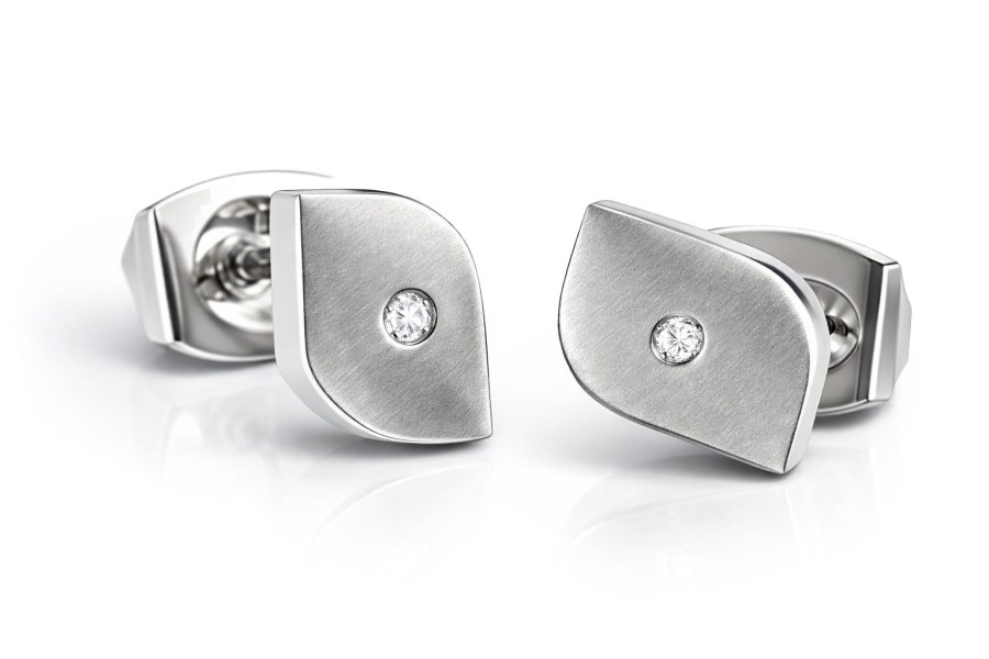 Boccia Titanium Titanové náušnice s&nbsp;diamantem 05008-02 - Náušnice Pecky