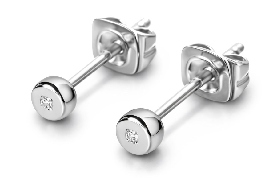 Boccia Titanium Titanové náušnice s&nbsp;diamantem 0537-01 - Náušnice Pecky