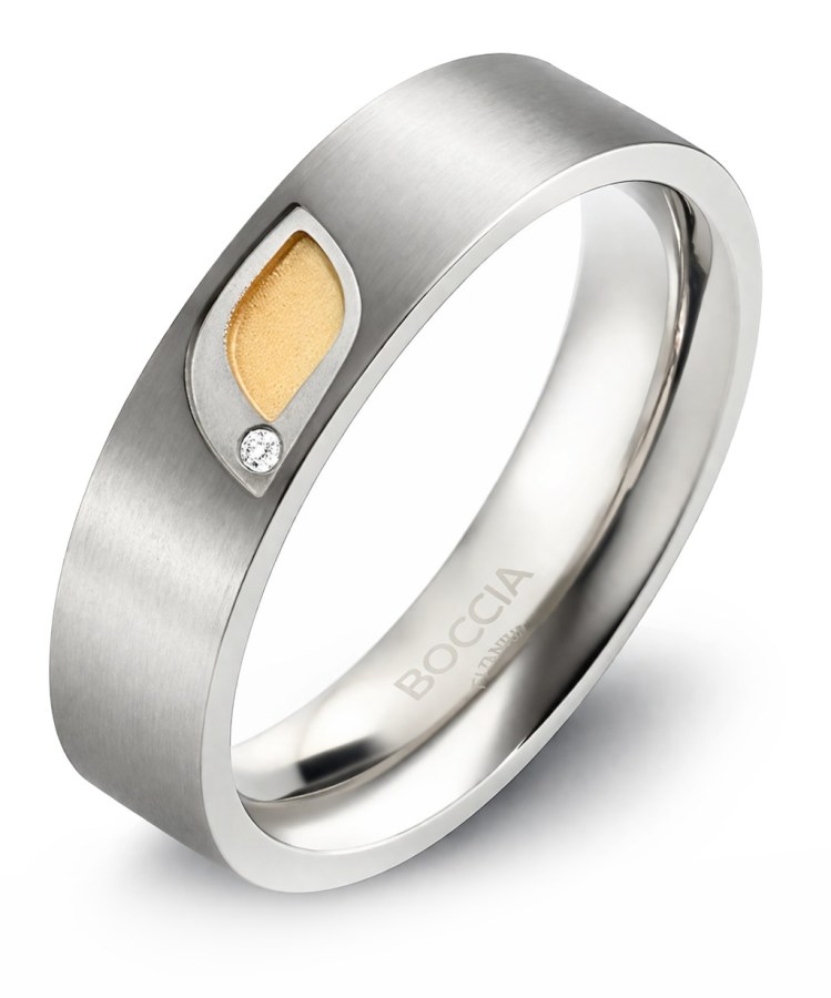 Boccia Titanium Titanový prsten s briliantem 0146-01 54 mm