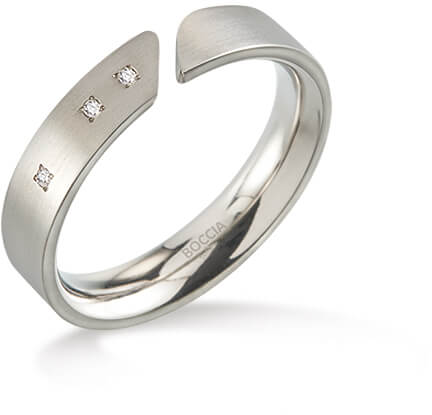 Boccia Titanium Titanový prsten s diamanty 0140-02 56 mm - Prsteny Prsteny s kamínkem