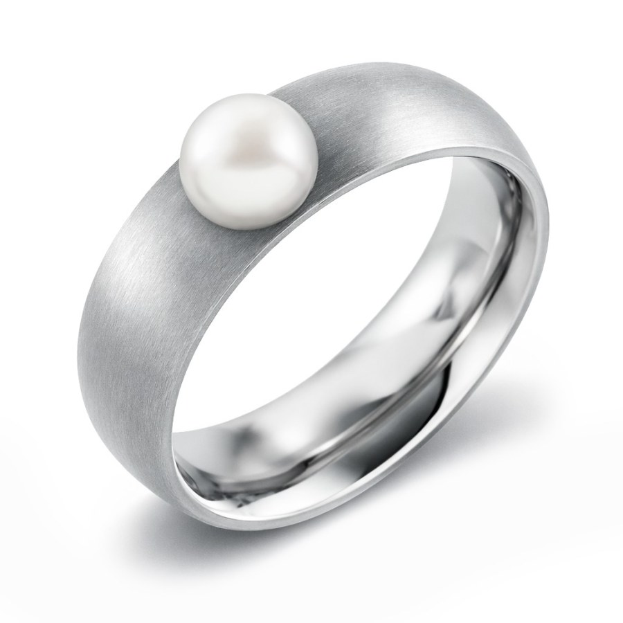 Boccia Titanium Titanový prsten s&nbsp;perlou 0102-15 52 mm - Prsteny Prsteny bez kamínku