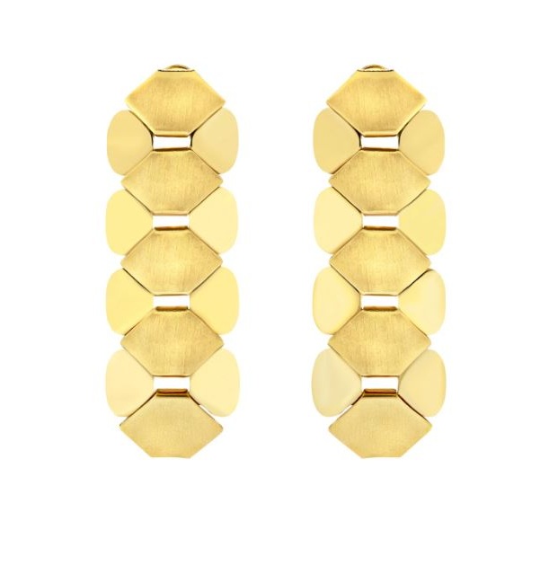 BREIL Extravagantní pozlacené náušnice Hexagonia TJ3636 BREIL Extravagantní pozlacené náušnice Hexagonia TJ3636 - Náušnice Dlouhé náušnice