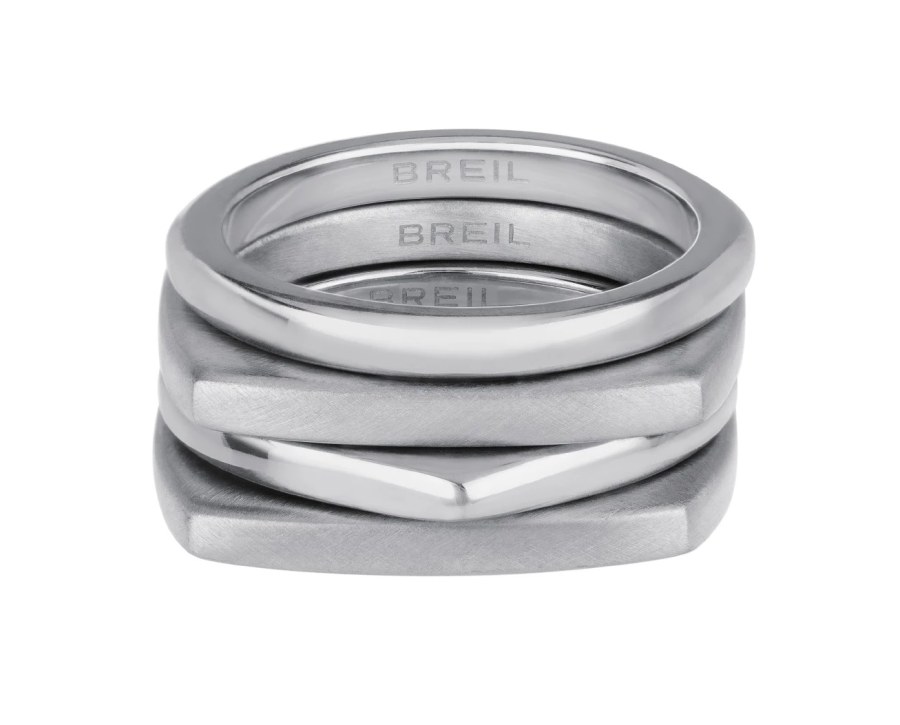 BREIL Moderní sada ocelových prstenů New Tetra TJ301 54 mm