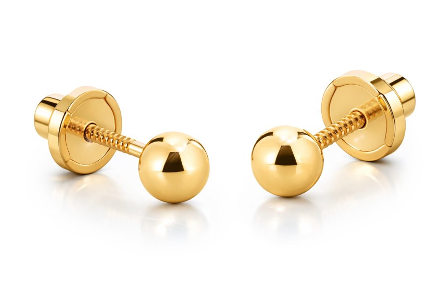 Brilio Minimalistické zlaté náušnice 14/3 MM/17 - Náušnice Pecky