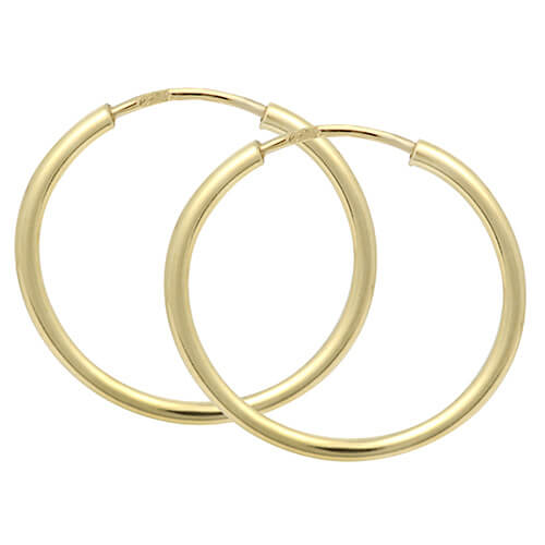 Brilio Náušnice zlaté kruhy 231 001 00278 1,3 cm - Náušnice Kruhy