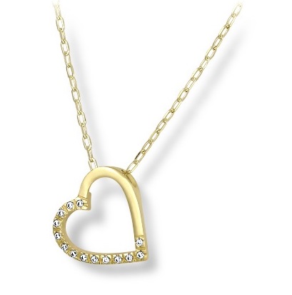 Brilio Romantický náhrdelník ze žlutého zlata 279 001 00084 00 - Náhrdelníky