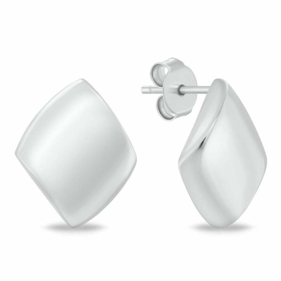 Brilio Silver Elegantní minimalistické náušnice ze stříbra EA1218W - Náušnice Pecky