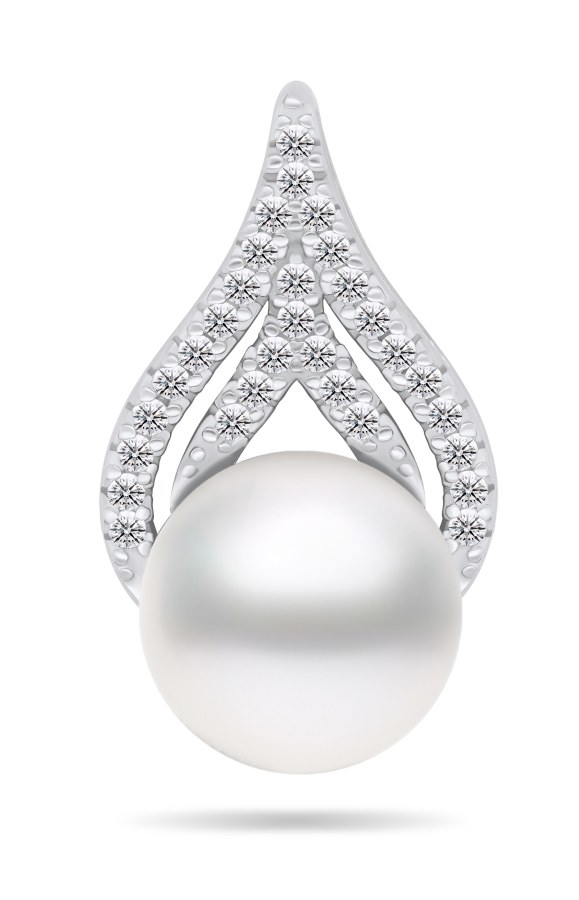 Brilio Silver Elegantní perlový přívěsek ze stříbra PT93W