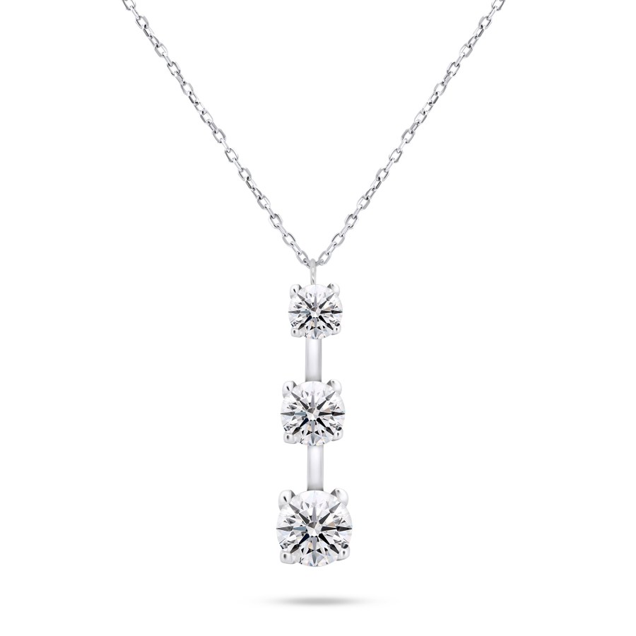 Brilio Silver Elegantní stříbrný náhrdelník se zirkony NCL80W - Náhrdelníky