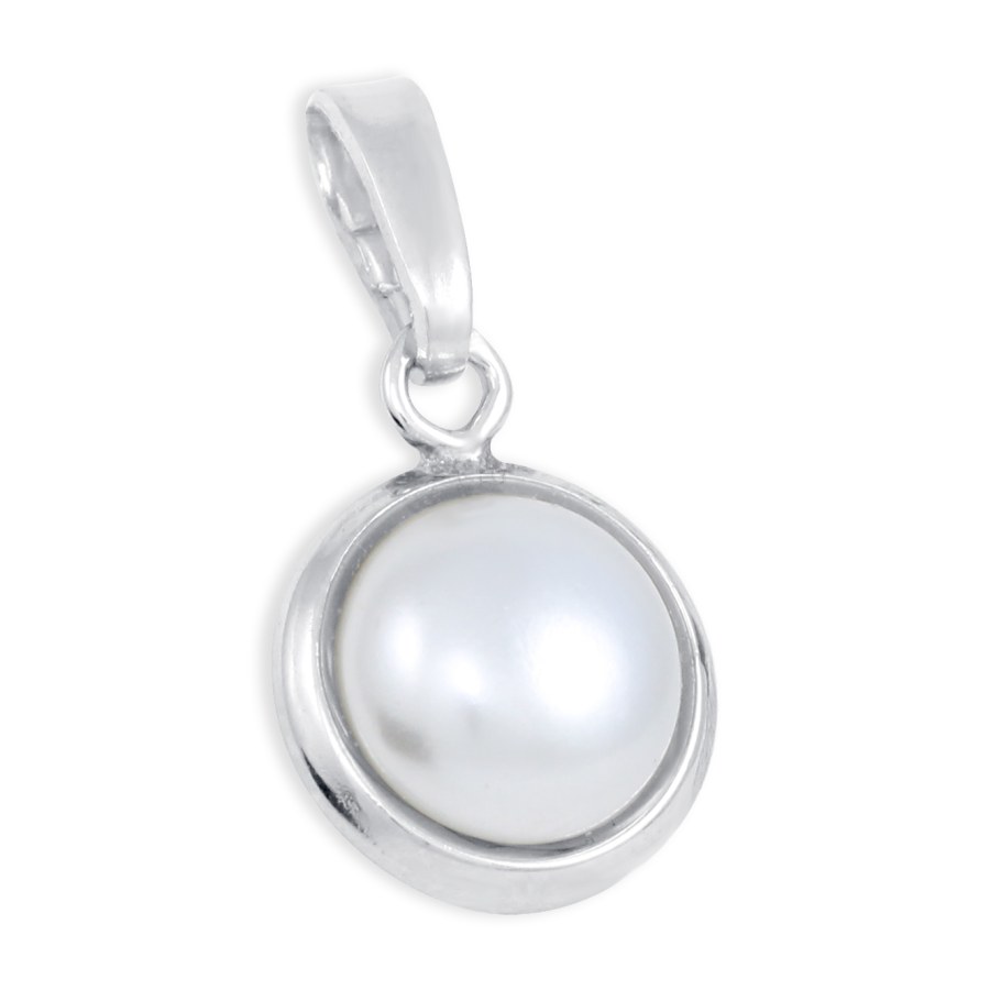 Brilio Silver Elegantní stříbrný přívěsek se syntetickou perlou 448 001 00295 04 - Přívěsky a korálky