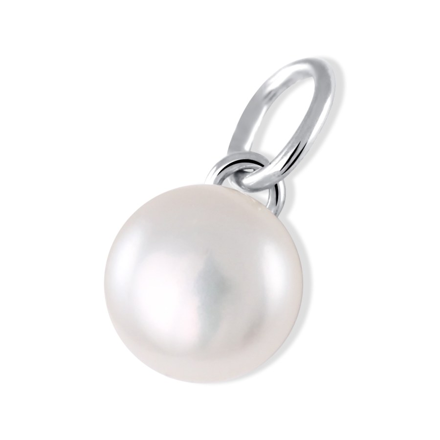 Brilio Silver Elegantní stříbrný přívěsek se syntetickou perlou 448 001 00596 04 - Přívěsky a korálky