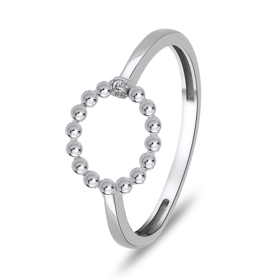 Brilio Silver Moderní dámský prsten s čirým zirkonem RI009W 50 mm - Prsteny Prsteny s kamínkem