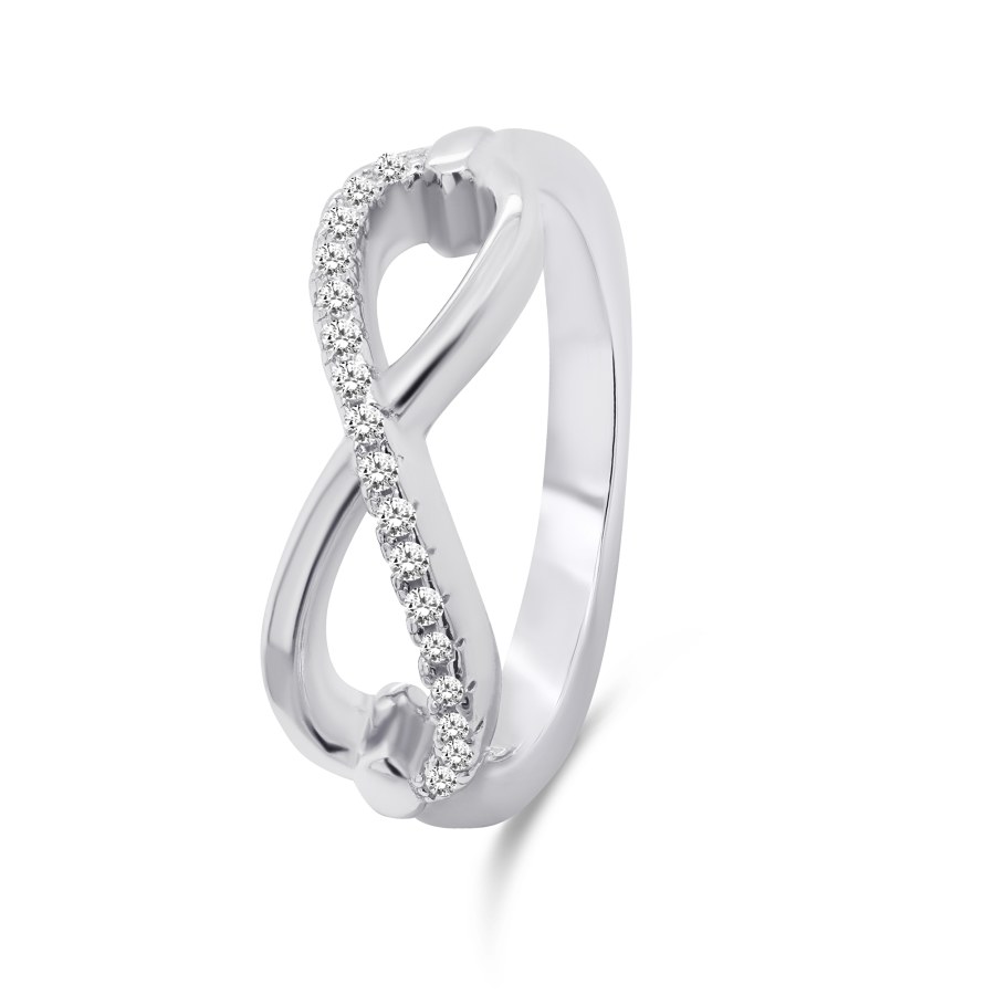 Brilio Silver Moderní stříbrný prsten Nekonečno RI052W 50 mm - Prsteny Prsteny s kamínkem