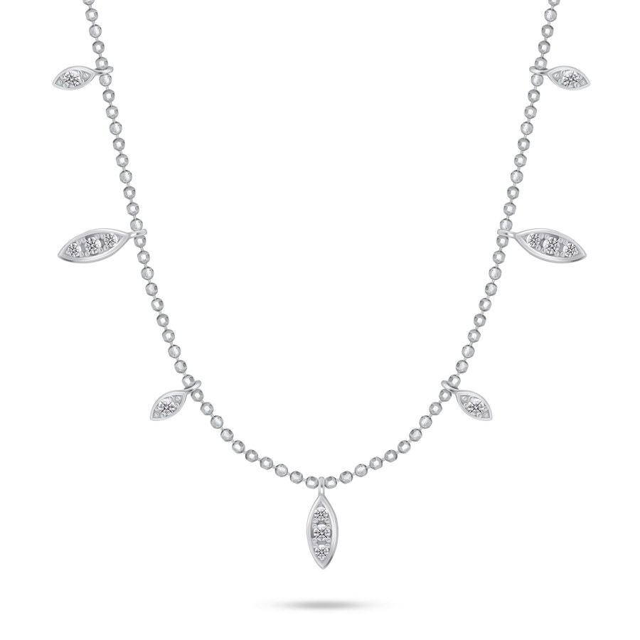 Brilio Silver Módní stříbrný náhrdelník s přívěsky NCL116W - Náhrdelníky