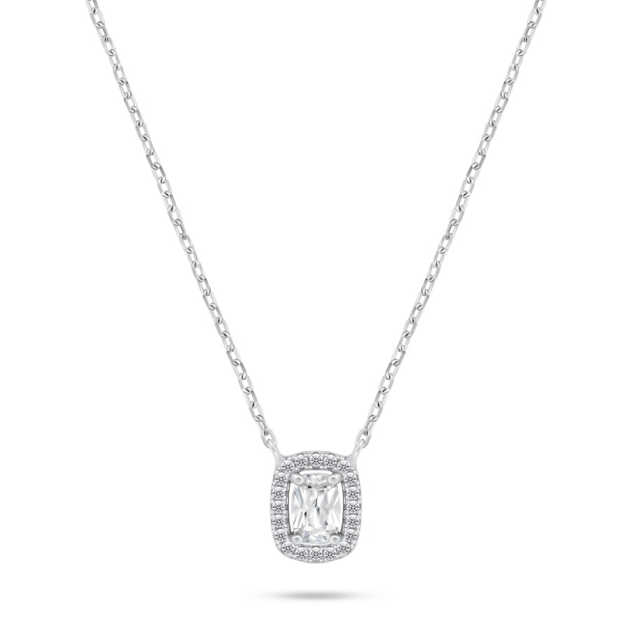 Brilio Silver Nádherný stříbrný náhrdelník se zirkony NCL127W - Náhrdelníky