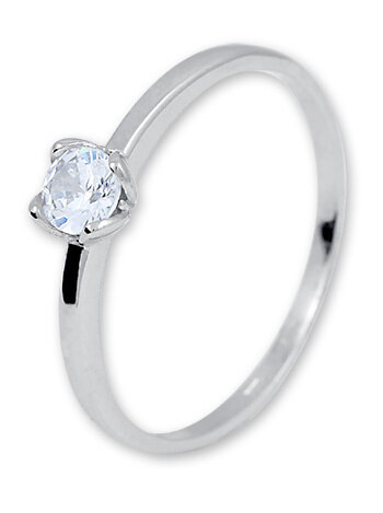 Brilio Silver Něžný stříbrný prsten se zirkonem 426 001 00576 04 58 mm - Prsteny Zásnubní prsteny