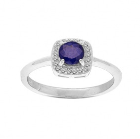 Brilio Silver Okouzlující stříbrný prsten se safírem R-FS-5658S 50 mm - Prsteny Prsteny s kamínkem