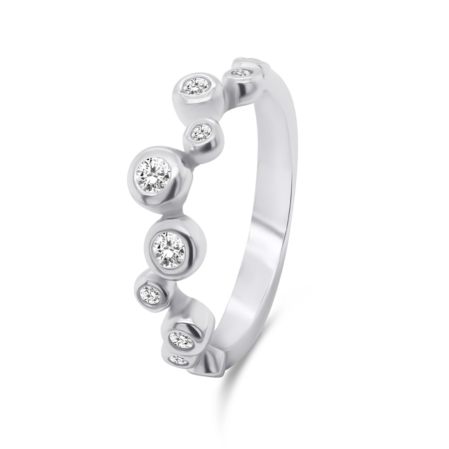 Brilio Silver Půvabný stříbrný prsten se zirkony RI060W 52 mm - Prsteny Prsteny s kamínkem