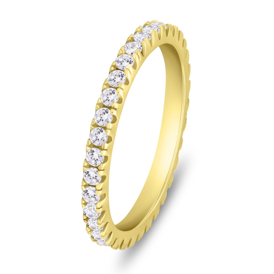 Brilio Silver Půvabný stříbrný prsten se zirkony RI085Y 52 mm - Prsteny Prsteny s kamínkem