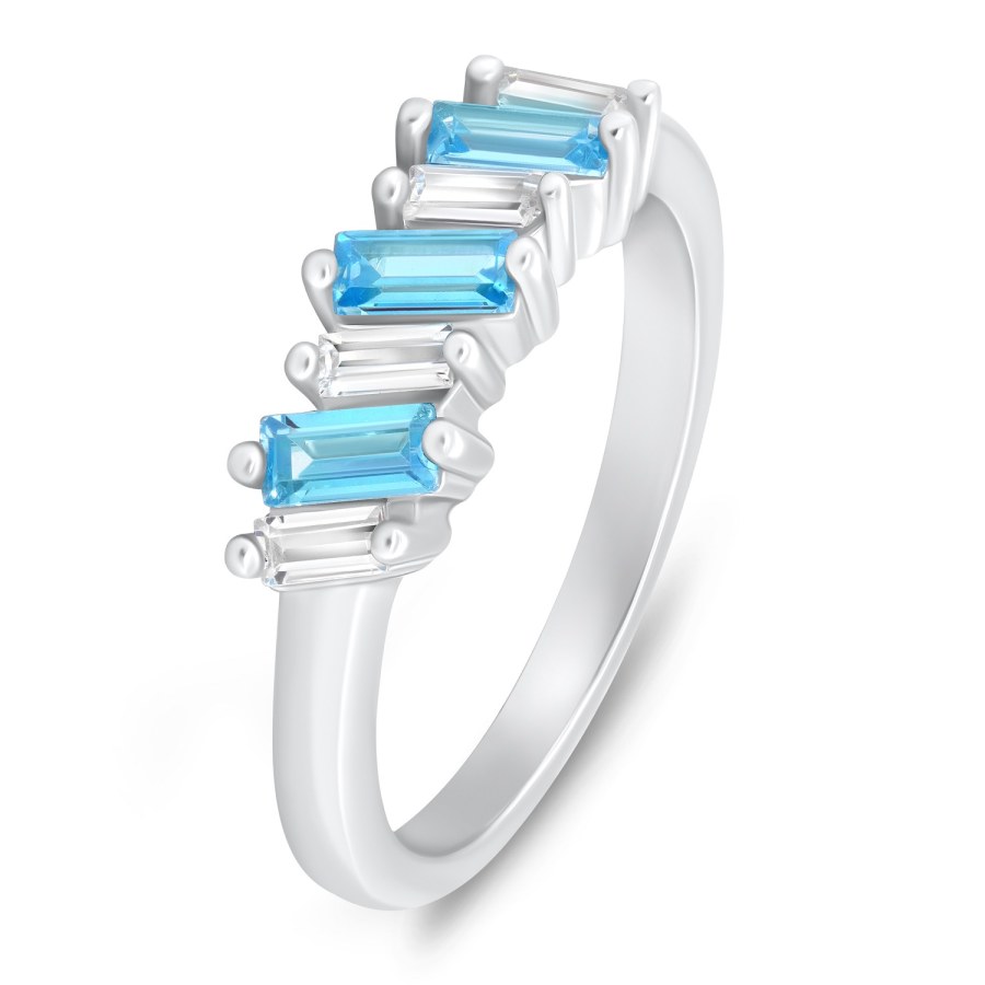 Brilio Silver Půvabný stříbrný prsten se zirkony RI101W 50 mm - Prsteny Prsteny s kamínkem