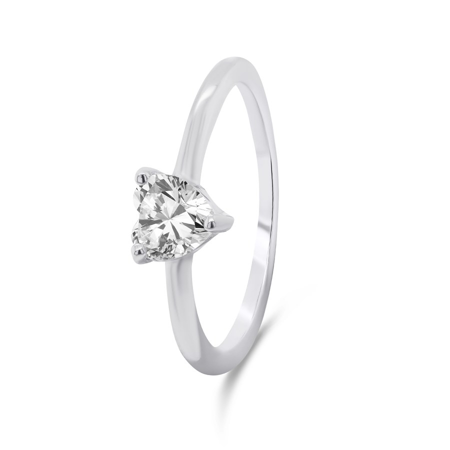 Brilio Silver Romantický dámský prsten ze stříbra RI042W 52 mm - Prsteny Prsteny s kamínkem
