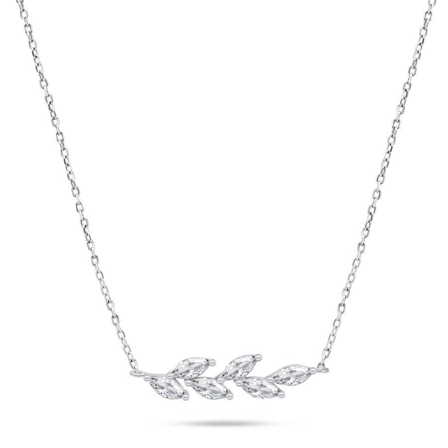 Brilio Silver Něžný stříbrný náhrdelník se zirkony NCL96W - Náhrdelníky