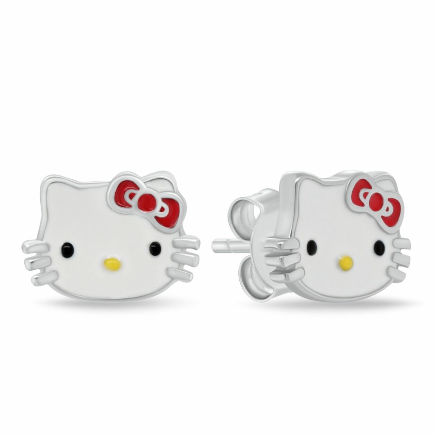 Brilio Silver Stříbrné náušnice pecky Hello Kitty EA1210W