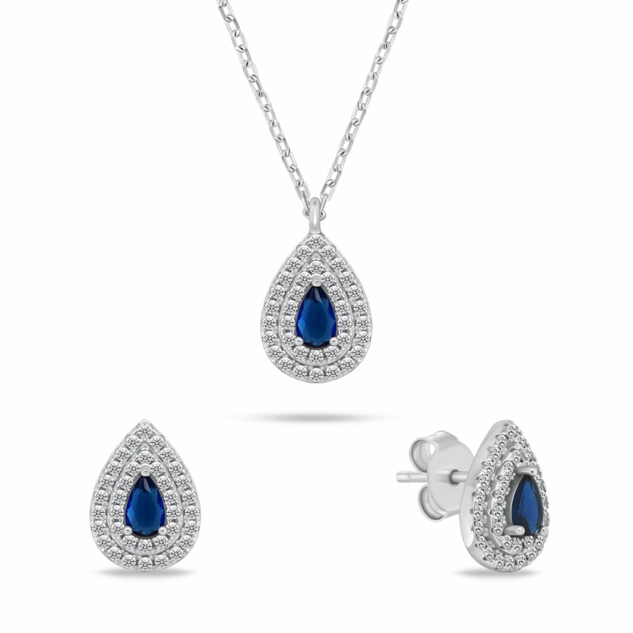 Brilio Silver Stříbrný set šperků se zirkony Tear Drop SET284WB (náhrdelník, náušnice) Brilio Silver Stříbrný set šperků se zirkony Tear Drop SET284WB (náhrdelník, náušnice) - Sety šperků Soupravy šperků