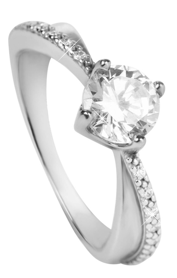 Brilio Silver Stříbrný zásnubní prsten 426 001 00533 04 55 mm - Prsteny Zásnubní prsteny