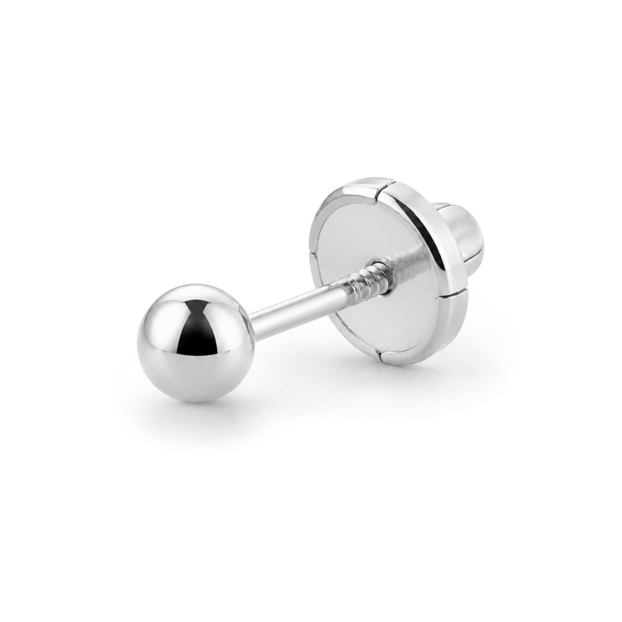 Brilio Single náušnice z bílého zlata 14/2.5 MM/17 Esp