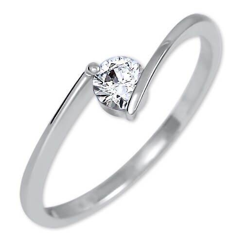 Brilio Zásnubní prsten z bílého zlata 226 001 00995 07 51 mm - Prsteny Zásnubní prsteny