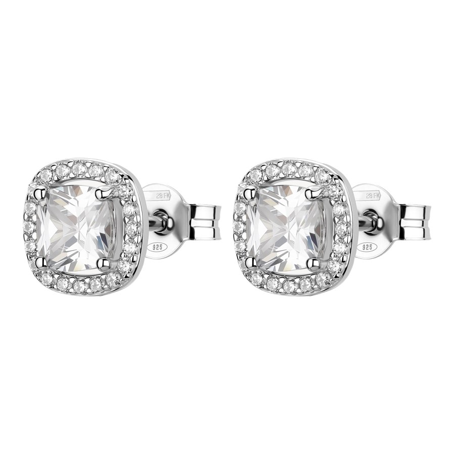 Brosway Blyštivé stříbrné náušnice Fancy Infinite White FIW160 - Náušnice Pecky