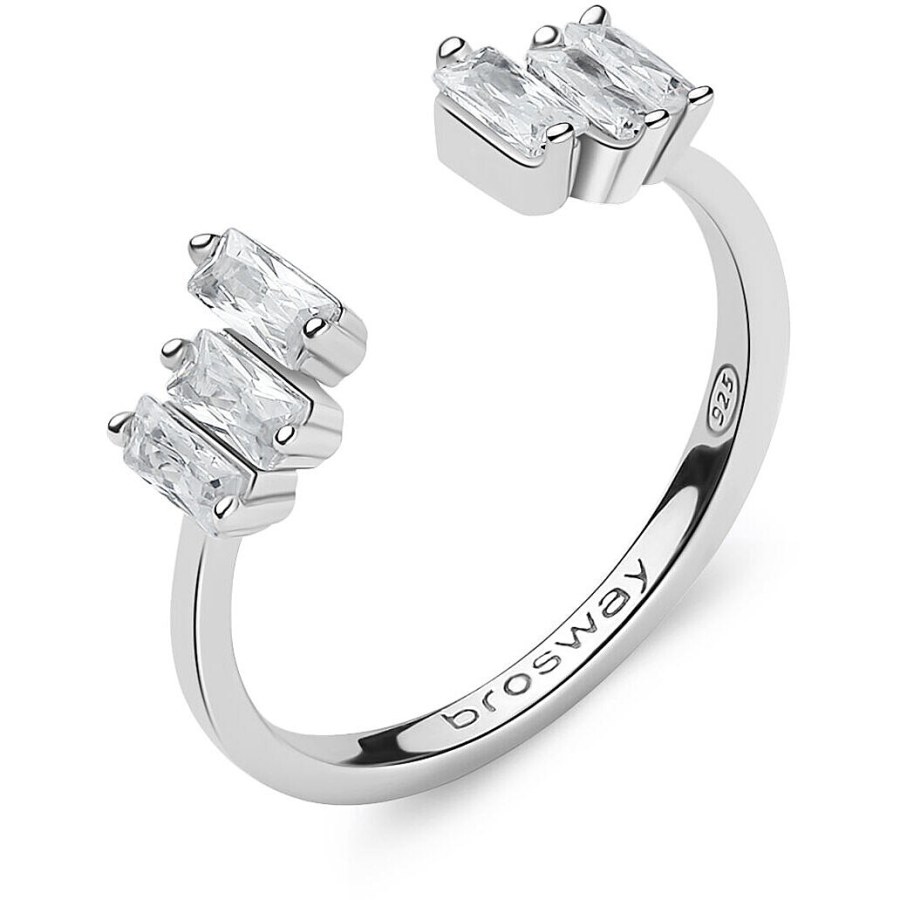 Brosway Blyštivý otevřený prsten Fancy Infinite White FIW17 54 mm - Prsteny Otevřené prsteny