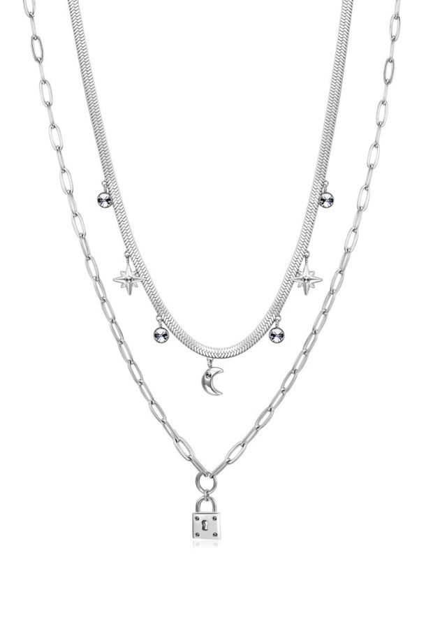 Brosway Dvojitý ocelový náhrdelník s přívěsky Chant BAH47 - Náhrdelníky