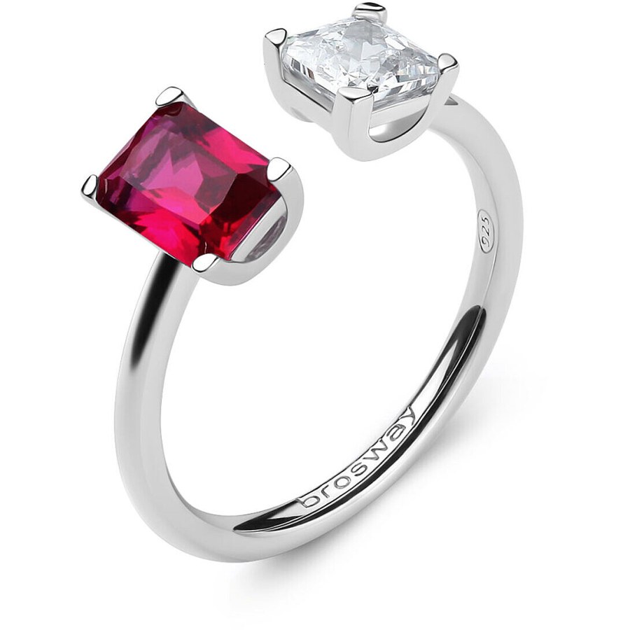 Brosway Elegantní otevřený prsten Fancy Passion Ruby FPR10 50 mm - Prsteny Otevřené prsteny
